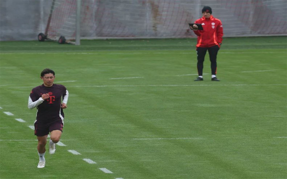 تمرینات تبلتی مدافع مصدوم بایرن مونیخ (عکس)