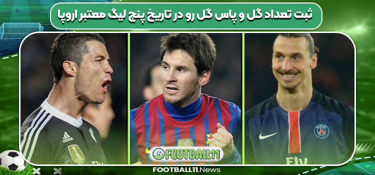 ثبت تعداد گل و پاس گل رو در تاریخ پنج لیگ معتبر اروپا